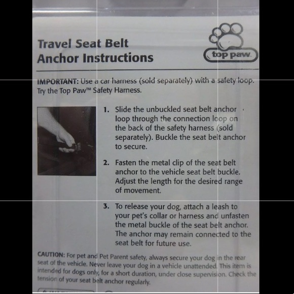 Top Paw Dog Top Paw Travel Seat Belt Anchor Poshmark